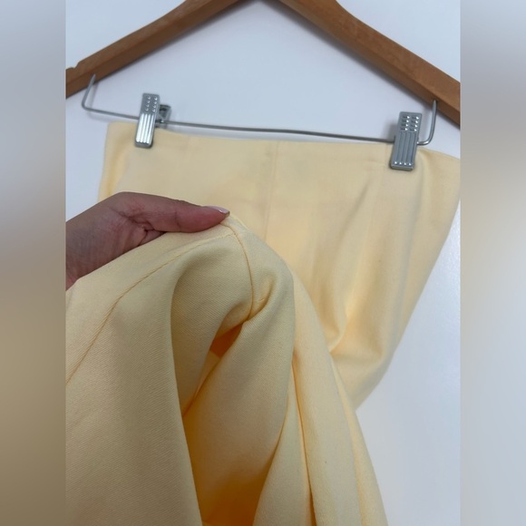 Nobody’s Child Tie Front Wide Leg Trouser in Butter Yellow Lemon size 2 NWT - Picture 7 of 11